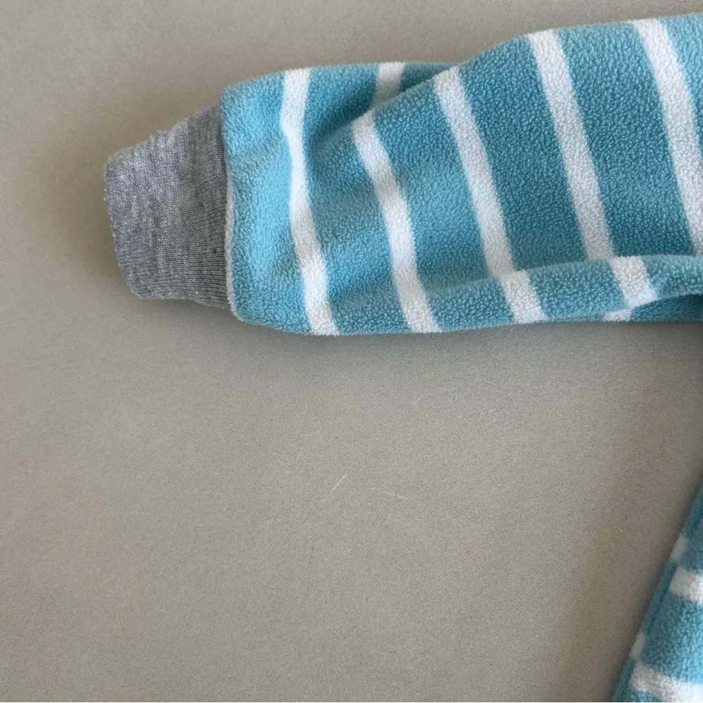 Carter's Teal Striped Dinosaur Footie - Picture 7 of 9